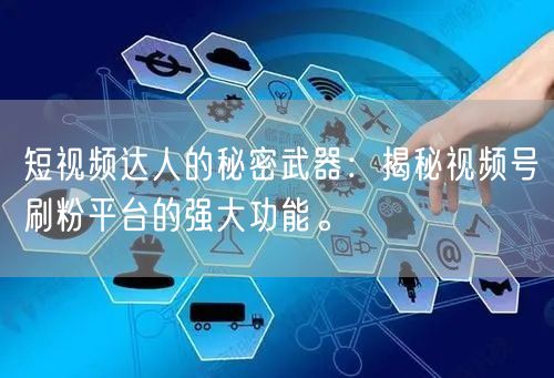 短视频达人的秘密武器：揭秘视频号刷粉平台的强大功能。