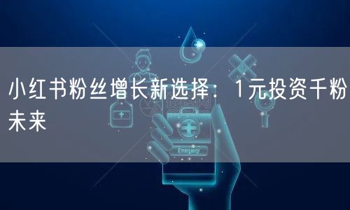 小红书粉丝增长新选择：1元投资千粉未来