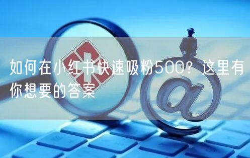 如何在小红书快速吸粉500？这里有你想要的答案