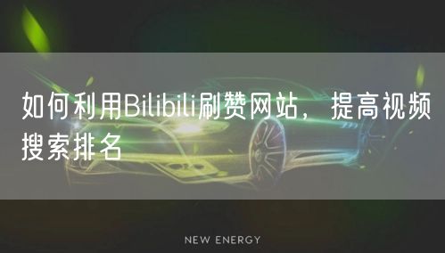 如何利用Bilibili刷赞网站，提高视频搜索排名