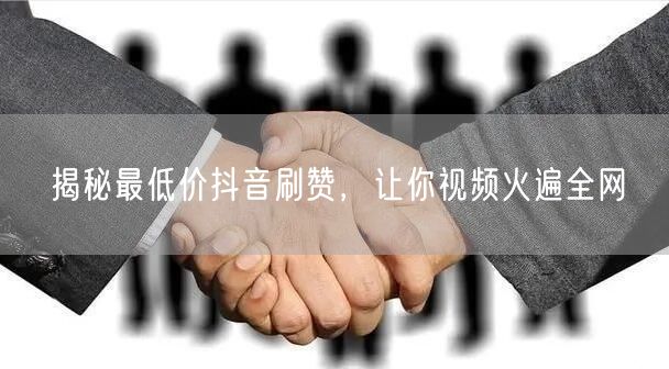 揭秘最低价抖音刷赞，让你视频火遍全网
