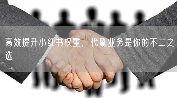 高效提升小红书权重，代刷业务是你的不二之选