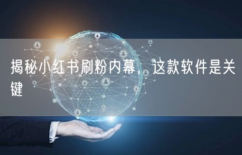 揭秘小红书刷粉内幕，这款软件是关键