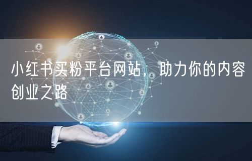 小红书买粉平台网站，助力你的内容创业之路