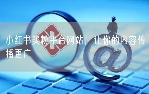 小红书买粉平台网站，让你的内容传播更广