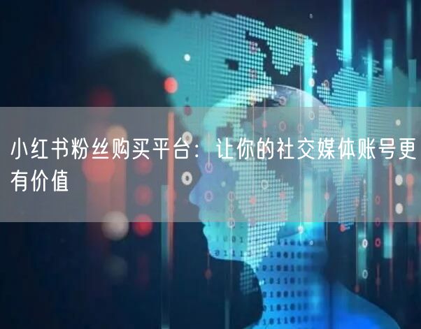 小红书粉丝购买平台：让你的社交媒体账号更有价值