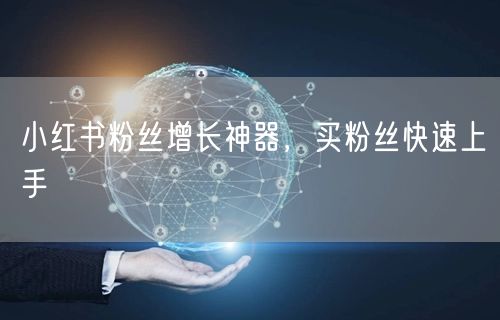小红书粉丝增长神器，买粉丝快速上手