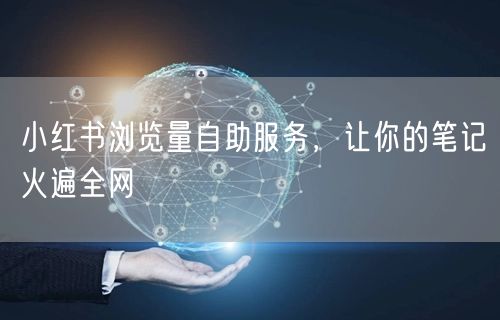 小红书浏览量自助服务，让你的笔记火遍全网
