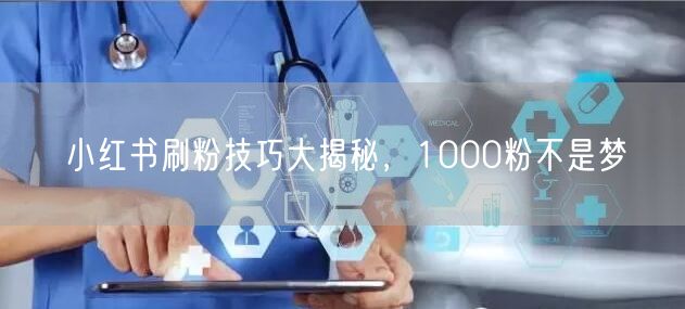 小红书刷粉技巧大揭秘，1000粉不是梦