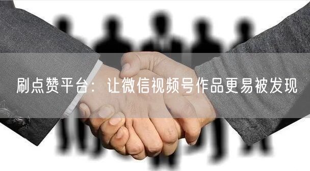 刷点赞平台：让微信视频号作品更易被发现
