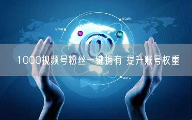 1000视频号粉丝一键拥有 提升账号权重