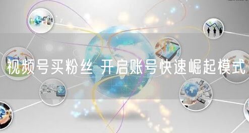 视频号买粉丝 开启账号快速崛起模式