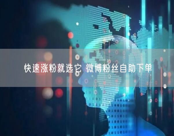 快速涨粉就选它 微博粉丝自助下单