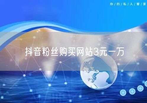 抖音粉丝购买网站3元一万