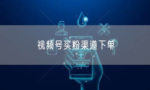 视频号买粉渠道下单