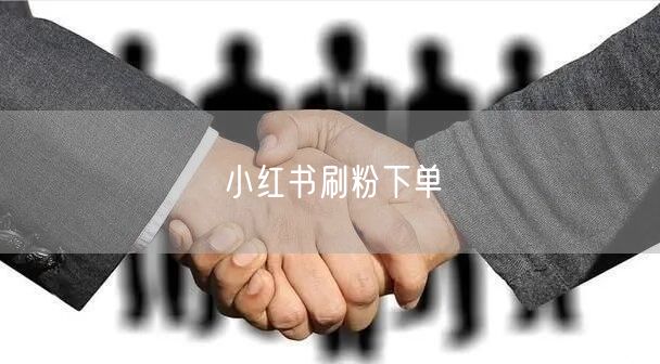 小红书刷粉下单