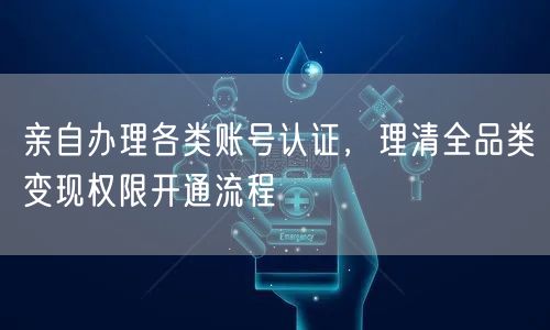 亲自办理各类账号认证，理清全品类变现权限开通流程