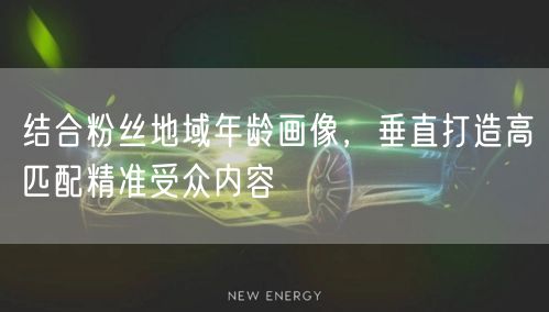 结合粉丝地域年龄画像，垂直打造高匹配精准受众内容