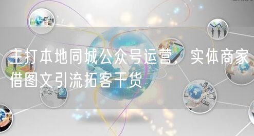 主打本地同城公众号运营，实体商家借图文引流拓客干货