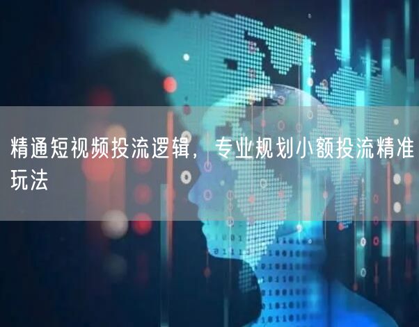精通短视频投流逻辑，专业规划小额投流精准玩法
