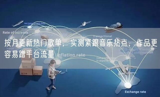 按月更新热门歌单，实测紧跟音乐热点，作品更容易蹭平台流量