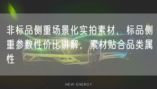 非标品侧重场景化实拍素材，标品侧重参数性价比讲解，素材贴合品类属
