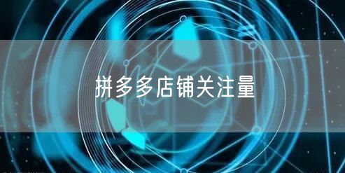 拼多多店铺关注量