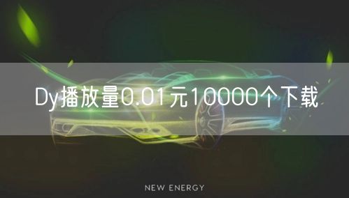 Dy播放量0.01元10000个下载