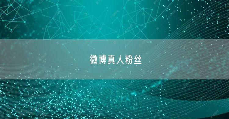 微博真人粉丝