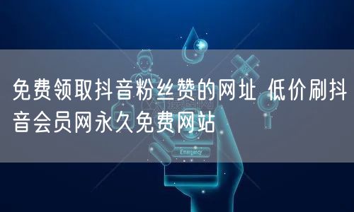 免费领取抖音粉丝赞的网址 低价刷抖音会员网永久免费网站