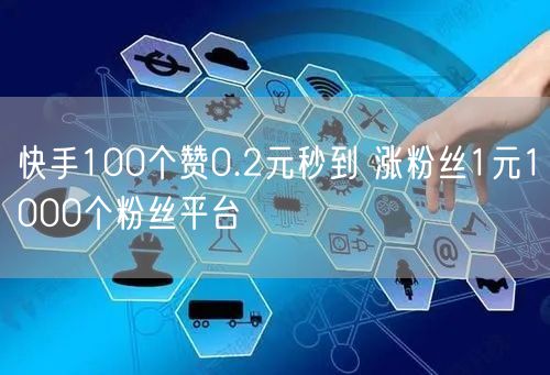 快手100个赞0.2元秒到 涨粉丝1元1000个粉丝平台