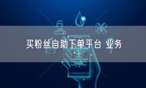 买粉丝自助下单平台 业务